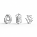 Abstract Mini Sculpture - 3 Tins