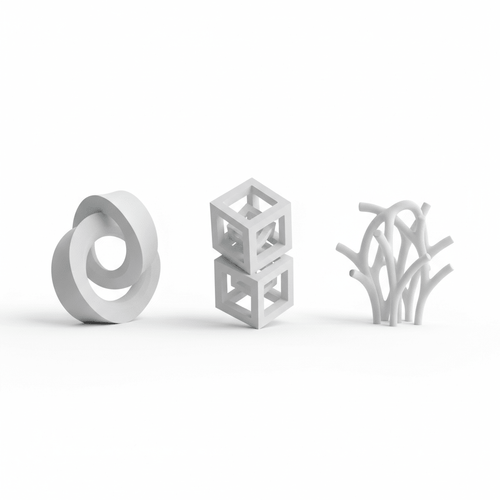 Abstract Mini Sculpture - 3 Tins