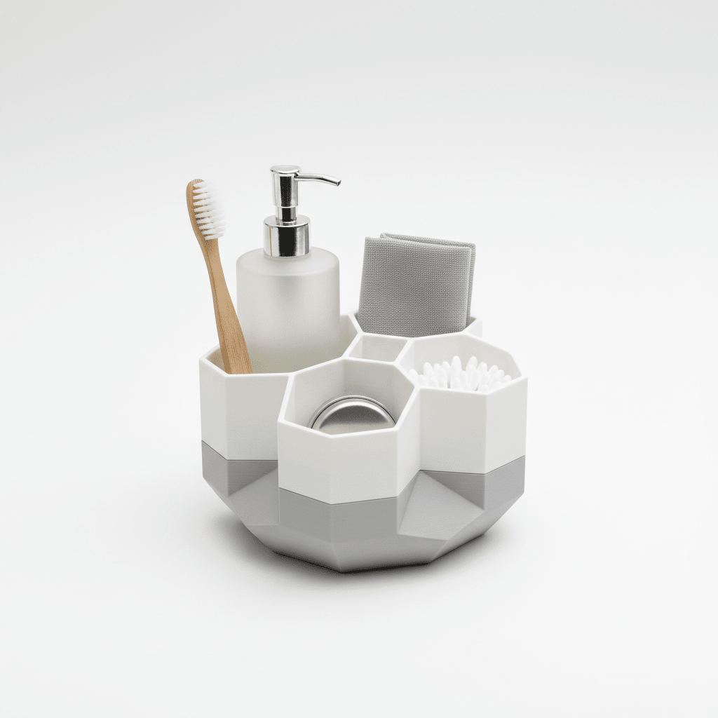 Bathroom Organiser - 3 Tins