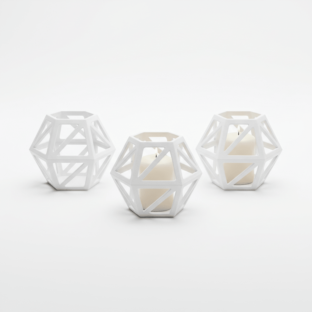 Geometric Candle Holder - 3 Tins