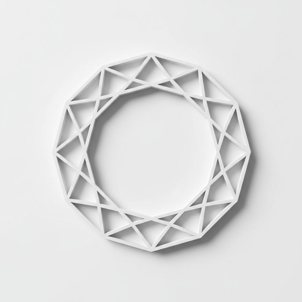 3D Printed Geometric Wall Clock Frame