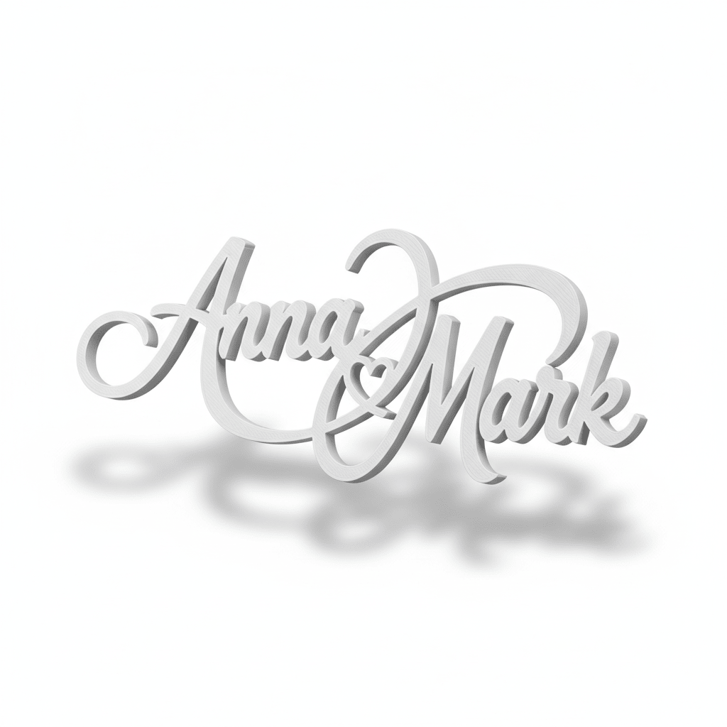 Personalised Couple Name Sign - 3 Tins