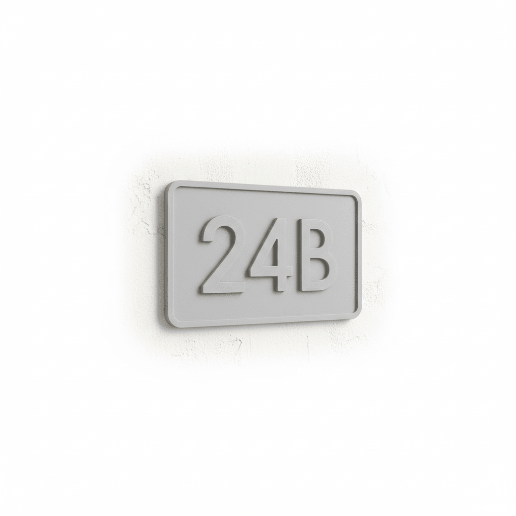 Personalised House Number Plaque - 3 Tins