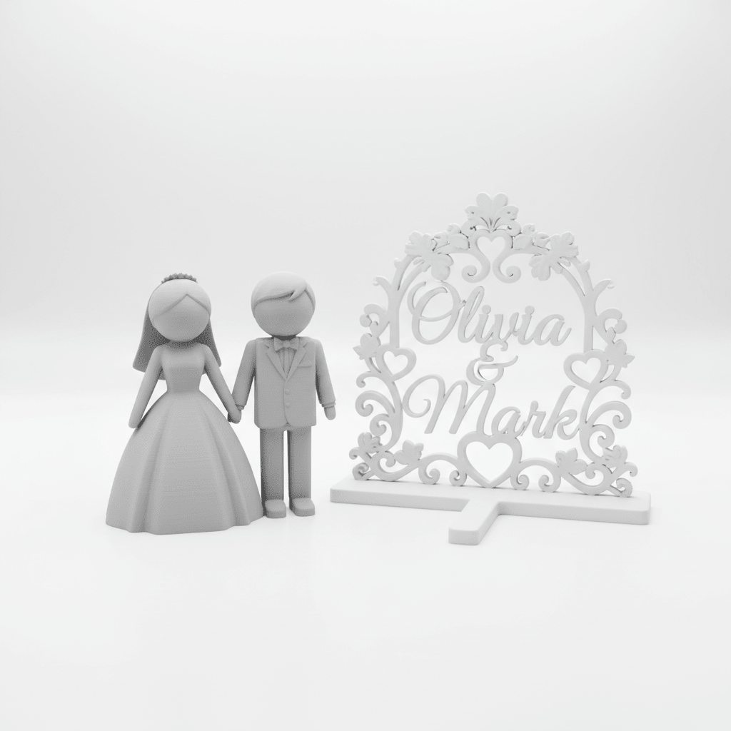 Personalised Wedding Cake Topper - 3 Tins